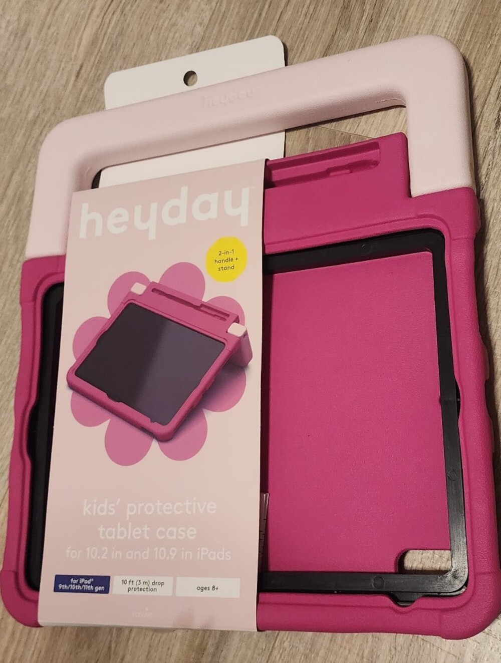 heyday Kids Tablet Case with Handle in Dark Pink and Light Pink